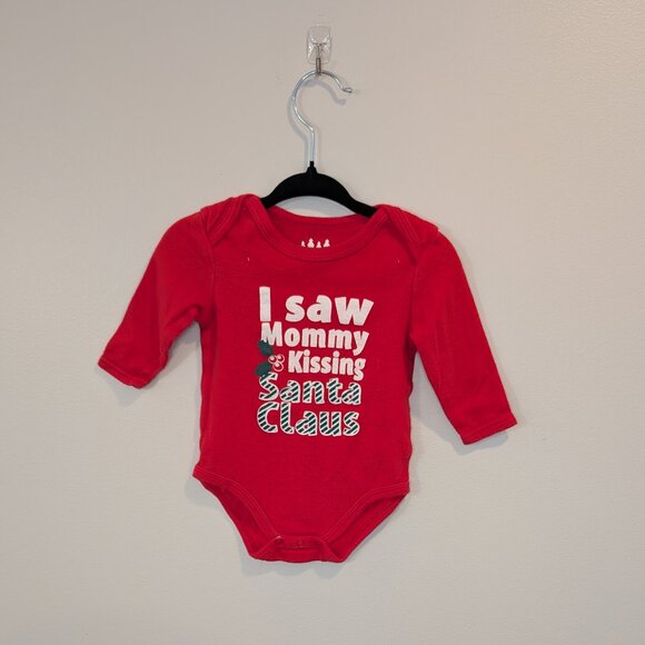 💛 4 for 10 💛 "I Saw Mommy Kissing Santa Claus" Christmas Bodysuit - Picture 1 of 3